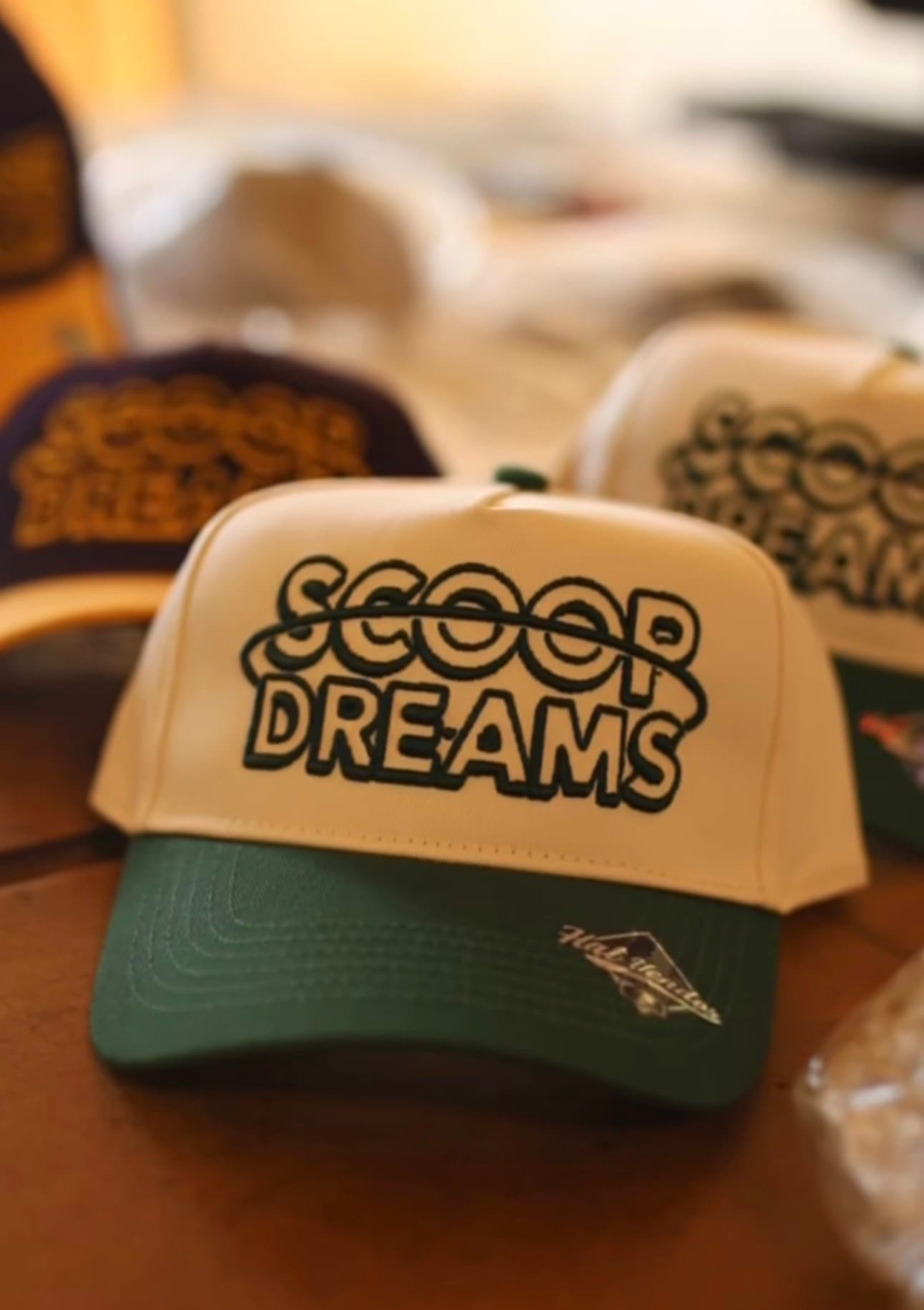 Scoop Dreams branded trucker hats and merchandise
